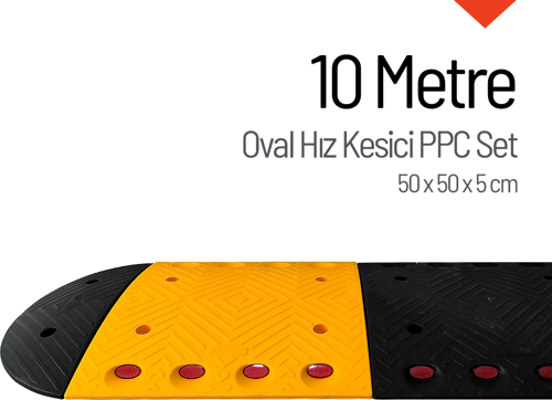 Oval Hız Kesici PPC, Yol Kasisi 10 Metre