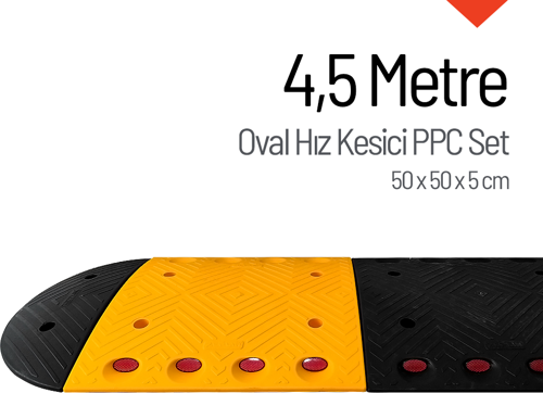 Oval Hız Kesici PPC, Yol Kasisi 4,5 Metre