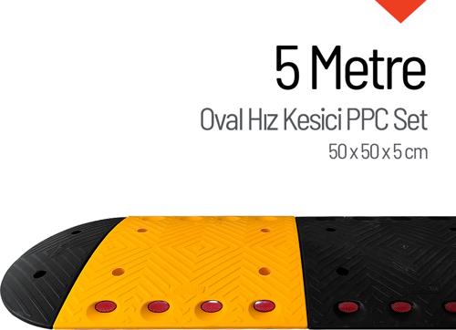 Oval Hız Kesici PPC, Yol Kasisi 5 Metre