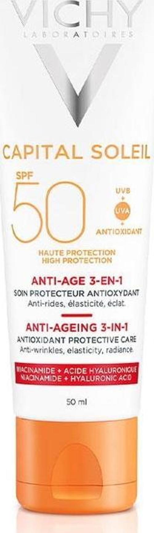 Capital Soleil SPF 50 Anti Aging 3-in-1 Güneş Kremi 50 ml