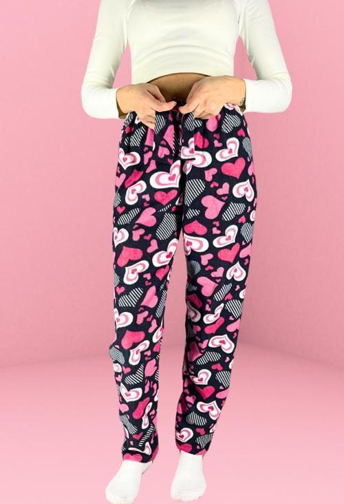 Luxury Soft Welsoft Polar Puantiyeli Kışlık Peluş Pijama Altı Pantolon