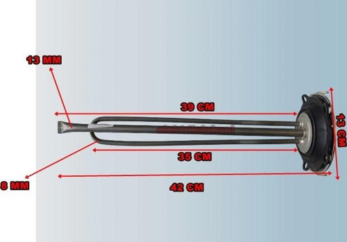 2000w Titanium Rezistans Beş Delikli DT3 220v 8.5 ? Cr-Ni