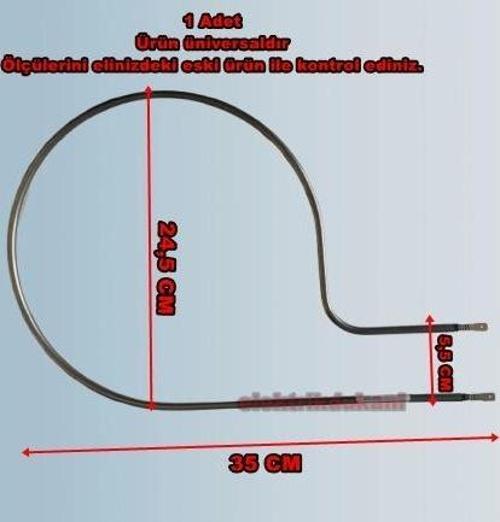 750w İnce Fırın Rezistansı Flanşsız (Mide Tipi) 220v 6.5? Cr-Ni