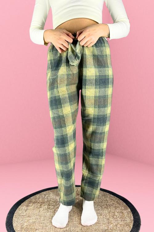 Luxury Soft Welsoft Polar Puantiyeli Kışlık Peluş Pijama Altı Pantolon