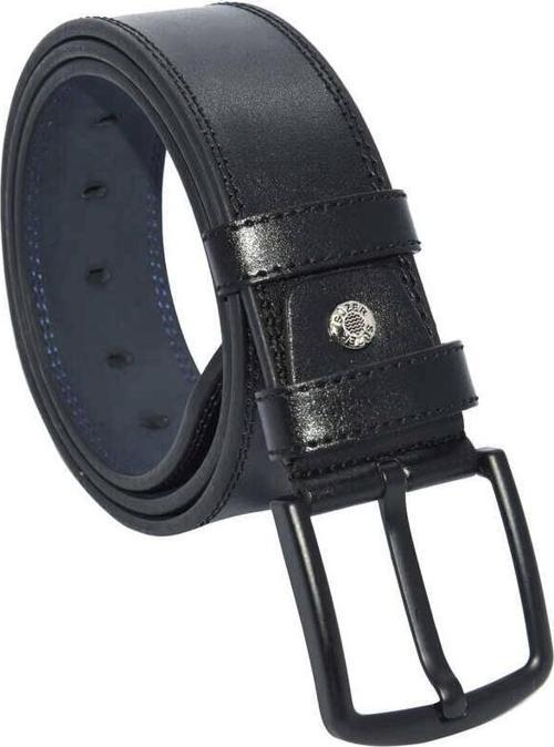 Siyah Suni Deri Çift Dikişli Model 4.5 cm.lik Unisex Spor Kemer