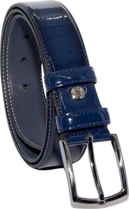 Lacivert Rugan Suni Deri Düz Renk 3.5 cm.lik Klasik Erkek Kemer