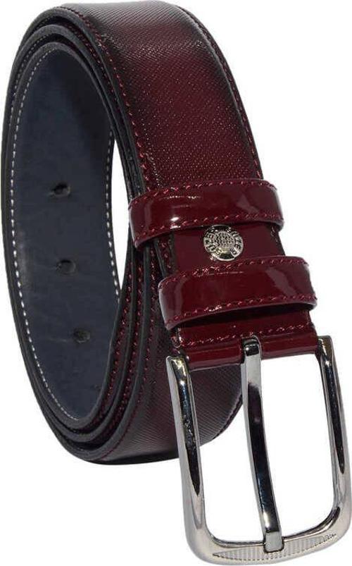 Bordo Rugan Suni Deri Desenli Model 3.5 cm.lik Klasik Erkek Kemer