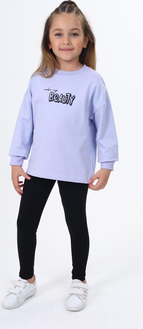 Toontoy Kız Çocuk Baskılı Taytlı Takım