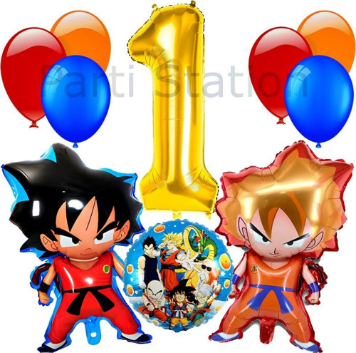 Anime Dragon Ball 1 Yaş Balon Set Vegeta Ve Son Goku Balon Dragon Ball Konsept Doğum Günü Balon Set