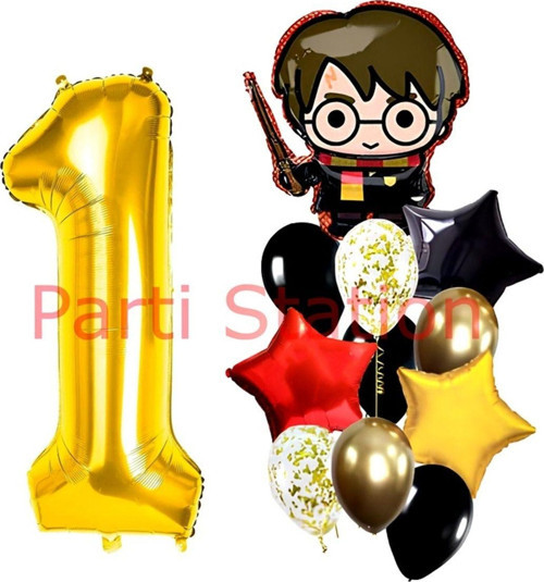 Harry Potter 1 Yaş Balon Set Harry Potter Hogwarts Konsept Doğum Günü Parti Balon Set