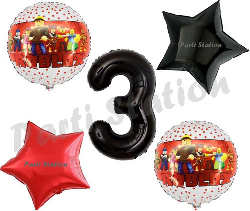 Roblox Oyun 3 Yaş Balon Set Roblox Balon Gamer Oyun Konsept Doğum Günü Parti Set
