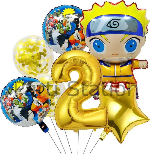 Anime Naruto 2 Yaş Doğum Günü Balon Set Naruto Tema Doğum Günü Parti Balon Set