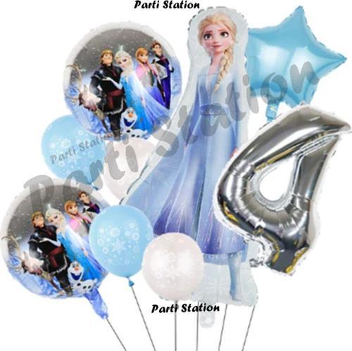 Frozen Karlar Ülkesi Elsa Konsept 4 Yaş Doğum Günü Balon Set Elsa Karlar Ülkesi Temalı Balon Set
