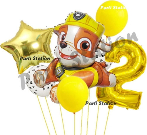 Paw Patrol Balon Set 2 Yaş Paw Petrol Rubble Doğum Günü Parti Folyo Balon Seti