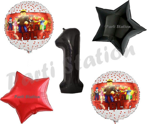 Roblox Oyun 1 Yaş Balon Set Roblox Balon Gamer Oyun Konsept Doğum Günü Parti Set
