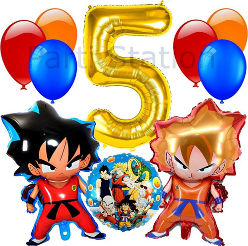 Anime Dragon Ball 5 Yaş Balon Set Vegeta Ve Son Goku Balon Dragon Ball Konsept Doğum Günü Balon Set