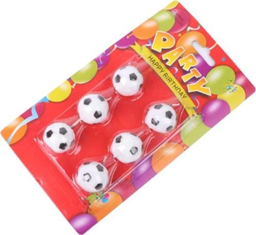 Futbol Topu Pasta Mumu 6'Lı 2X2 Cm Futbol Konsept Doğum Günü Parti Pasta Mumu