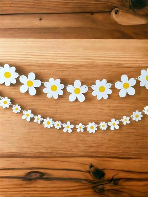 1 Adet Papatya Banner Papatya Arı Konsept Dekoratif Banner Flama Daisy Banner