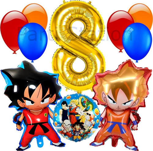 Anime Dragon Ball 8 Yaş Balon Set Vegeta Ve Son Goku Balon Dragon Ball Konsept Doğum Günü Balon Set