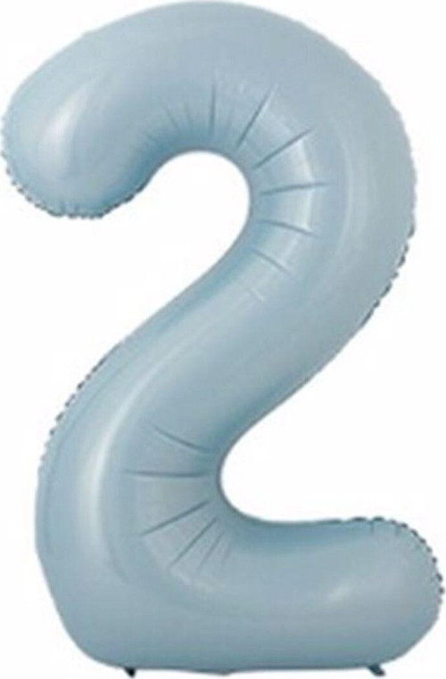 Rakam Folyo Balon Bebek Mavisi Mavi 2 Yaş Balon 76 Cm Sayı Balon Uçan Balon Helyum Balon