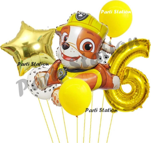 Paw Patrol Balon Set 6 Yaş Paw Petrol Rubble Doğum Günü Parti Folyo Balon Seti