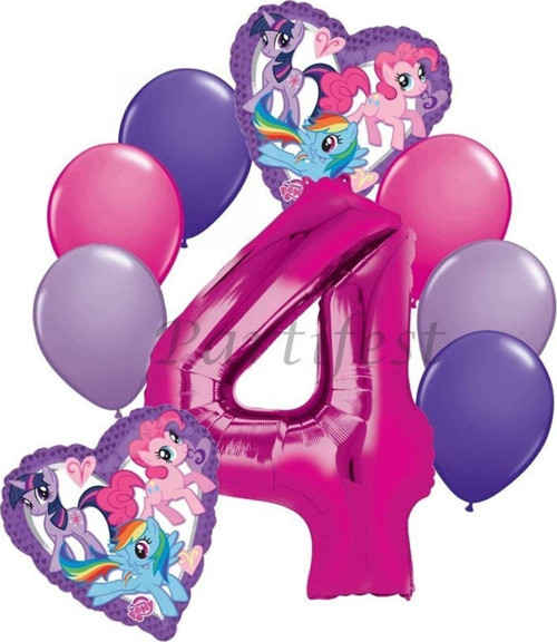 My Little Ponny Balon Set My Little Ponny Folyo Balon Set Konsept Doğum Günü Set 4 Yaş Balon