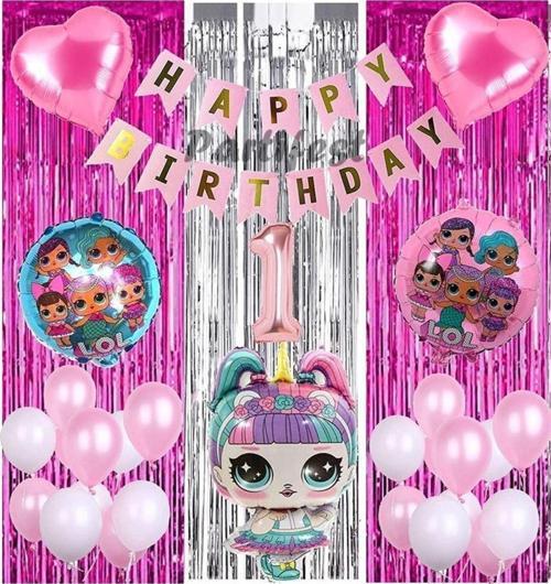 Unicorn Lol Surprise 1 Yaş Balon Seti Lol Bebek Balon Seti Lol Doğum Günü Parti Seti