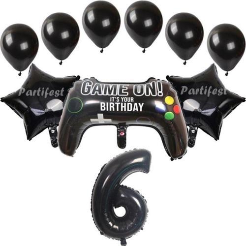 Gamer Oyuncu Oyun Konsolu Yaş Folyo Balon Seti Gamer Oyuncu Playstation Konsept Doğum Günü