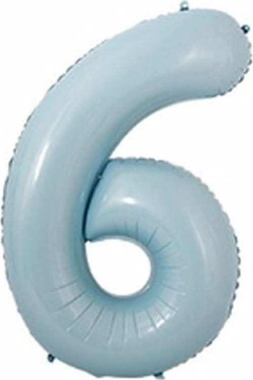 Rakam Folyo Balon Bebek Mavisi Mavi 6 Yaş Balon 76 Cm Sayı Balon Uçan Balon Helyum Balon