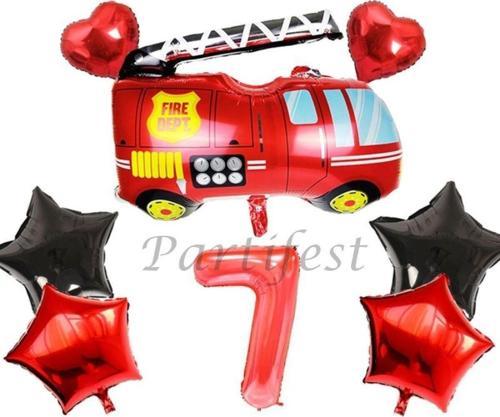 Itfaiye Balon Set Fireman Folyo Balon Set Konsept Doğum Günü Set Yaş Balon