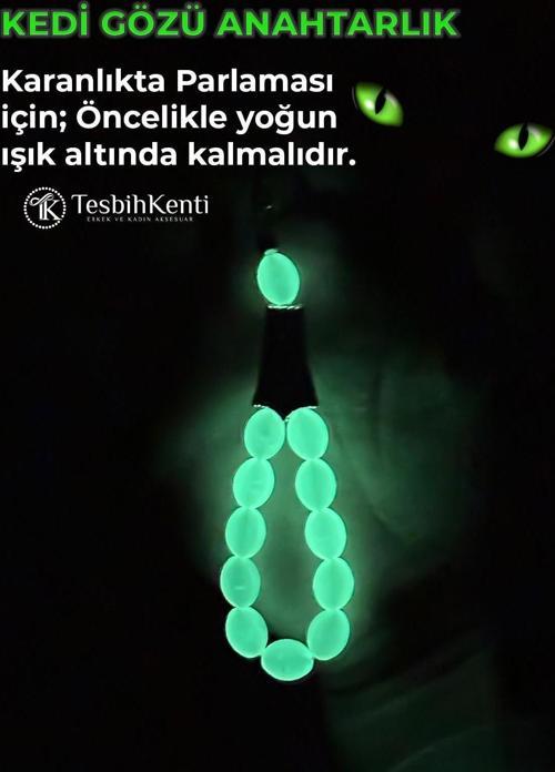 Arpa Tane Kedi Gözü Anahtarlık