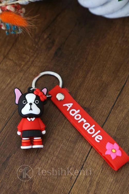 Kırmızı Renk Adorable Silikon Anahtarlık