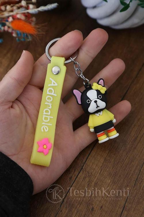 Sarı Renk Adorable Silikon Anahtarlık