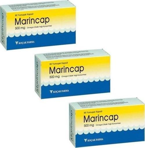 Marincap Omega-3 500mg Balık Yağı 60 Softjel | 3 Adet