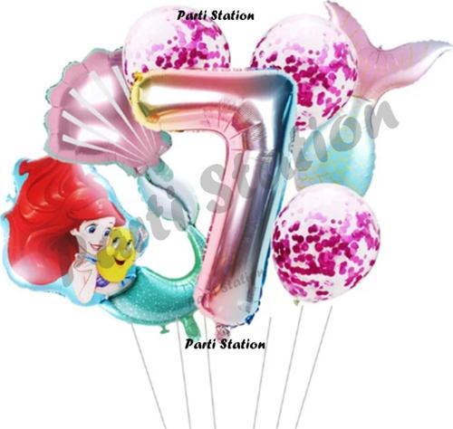 Küçük Deniz Kızı Ariel 7 Yaş Balon Set