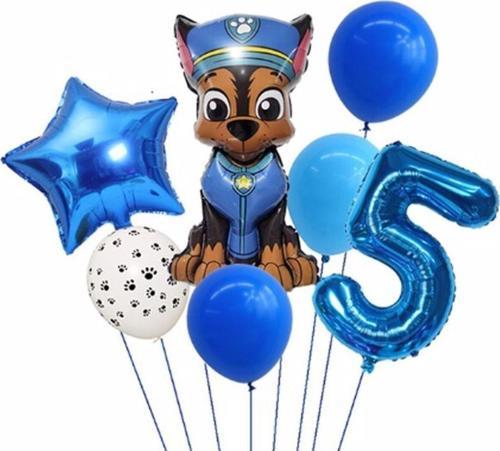 Paw Petrol Pav Petrol Polis Köpek Chase 5 Yaş Balon Konsept Doğum Günü Set Yaş Balon Set