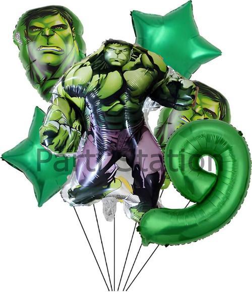 Avengers Hulk 9 Yaş Doğum Günü Balon Set Hulk Tema Doğum Günü Parti Balon Set