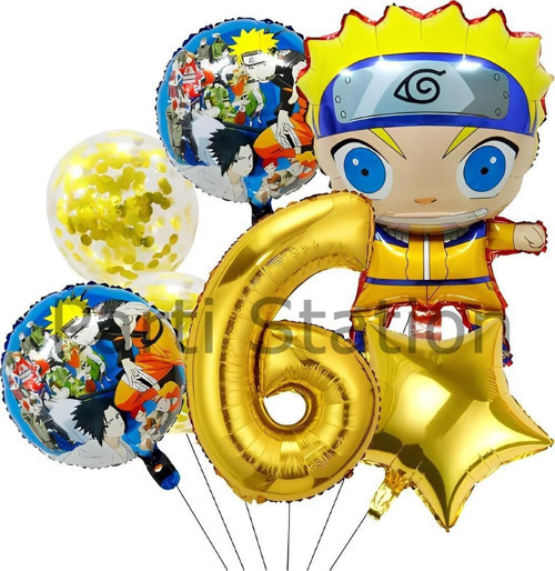 Anime Naruto 6 Yaş Doğum Günü Balon Set Naruto Tema Doğum Günü Parti Balon Set