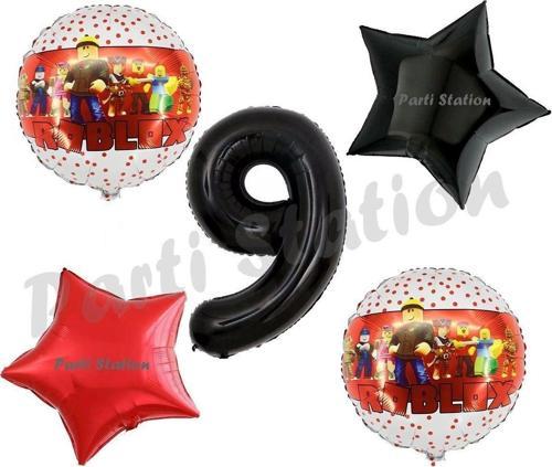 Roblox Oyun 9 Yaş Balon Set Roblox Balon Gamer Oyun Konsept Doğum Günü Parti Set