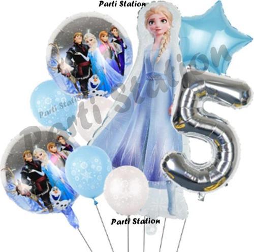 Frozen Karlar Ülkesi Elsa Konsept 5 Yaş Doğum Günü Balon Set Elsa Karlar Ülkesi Temalı Balon Set