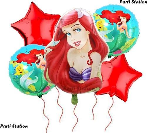 . Prensesi Deniz Kızı Prenses Ariel Konsept Doğum Günü Balon Set Aquaman Ariel Balon Set