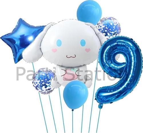 Sanrio Kuromi Cinnamon 9 Yaş Balon Set Anime Hello Kitty Kuromi Cinnamon Konsept Doğum Günü Balon