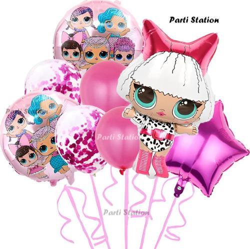Yıldız Balonlu Konsept Doğum Günü Balon Set Diva Lol Bebek Tema Doğum Günü Balon Set