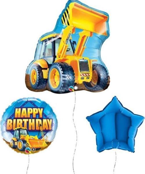 Araçlar Kamyon Konsept Kepçe Balon Set Kamyon Balon Seti Truck Balloon Doğum Günü Set
