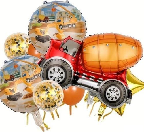 Araçlar Kamyon Konsept Mikser Kamyon Balon Set Kamyon Balon Seti Truck Balloon Doğum Günü Set