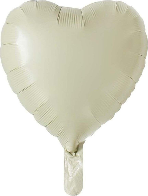 Kalp Krem Renk Folyo Balon 18 Inc