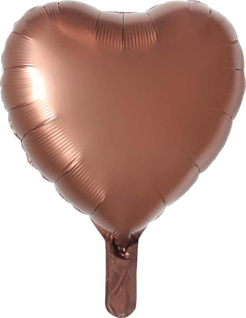 Kalp Karamel Renk Folyo Balon 18 İnc
