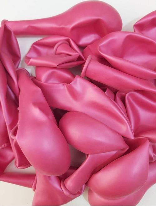 Fuşya Balon Koyu Pembe Balon Plastik Balon 10 Adet