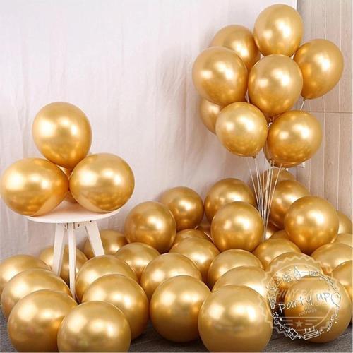 Gold Krom Balon Parlak Altın Renk Balon Yüksek Kaliteli Mirror Aynalı Balon 30Cm (10 Adet)