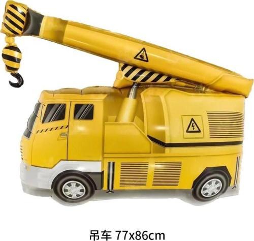 Inşaat Folyo Balon Inşaat Kamyon Parti Konsepti Vinç Jumbo Boy